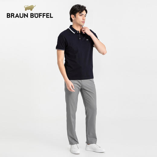 布兰施男士短袖T恤夏季高档翻领休闲POLO衫舒适透气高档上衣 商品图4