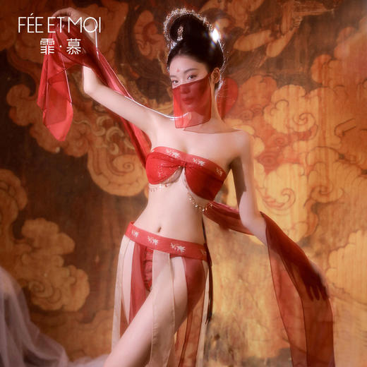 【情趣内衣】霏慕 敦煌神女性感抹胸套装3942 商品图3