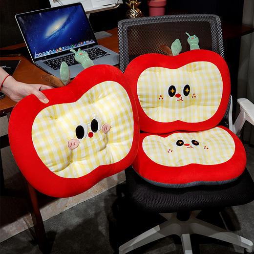 自然醒大眼格纹红苹果蒲团坐垫冰丝蒲团坐墩榻榻米座垫椅子增高垫子QYL 商品图10