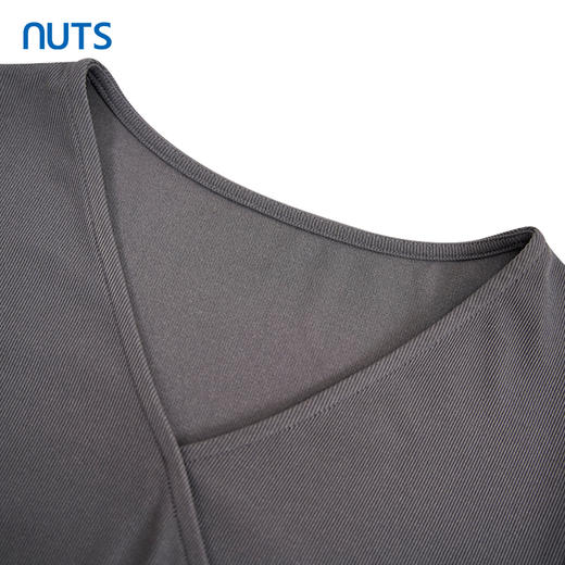 NUTS商场同款夏季设计感气质时尚褶皱V领短袖连衣裙422101199 商品图2