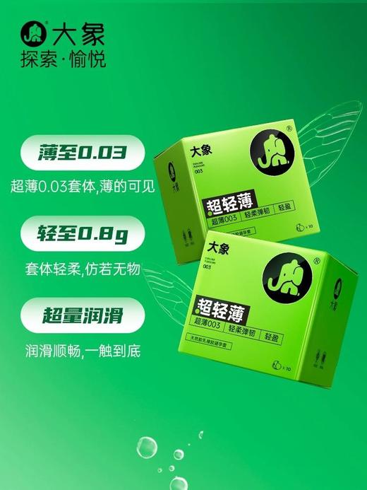 【年末亏本清仓 单手可开】大象nothing系列避孕套超轻薄安全套（新老包装随机发）3只装 商品图4
