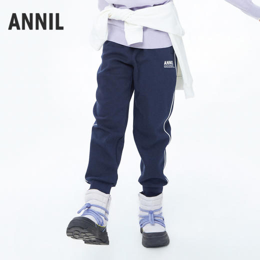 男女童全腰针织单裤秋季新款安奈儿童装EM536584 商品图0