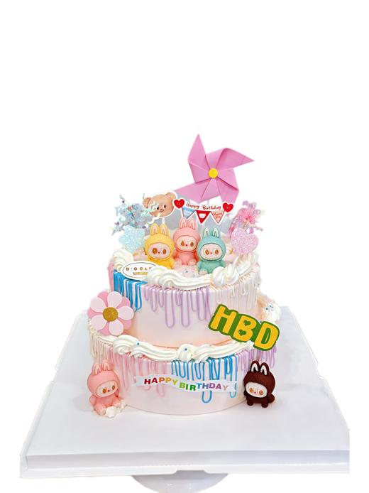 “幸运拉布布"双层蛋糕 提前8小时预定 商品图0