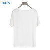NUTS商场同款夏季白色百搭简约休闲设计感纯棉短袖T恤421021097 商品缩略图1