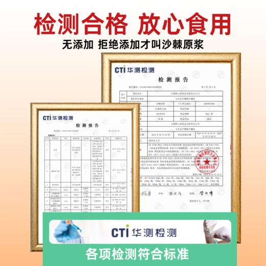 【沙棘原浆、野沙棘小果新鲜压榨、拒绝添加、NFC非浓缩还原汁、沙棘原浆550ml/袋、70%沙棘汁原浆瓶装300ml/瓶*10瓶整箱 商品图4
