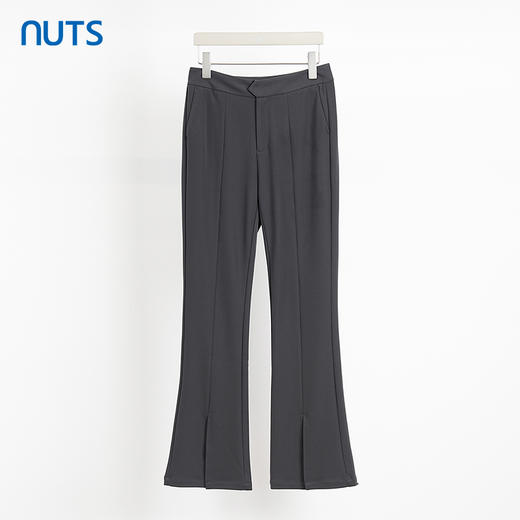 NUTS商场同款夏季纯色简约气质修身微喇休闲长裤424072235 商品图0