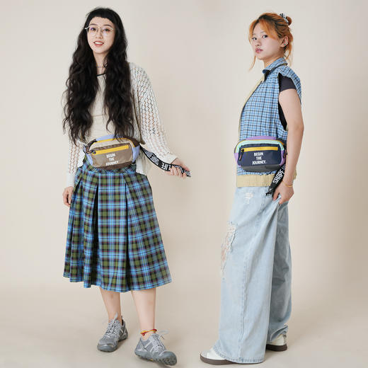 趁早即刻出发腰包撞色拼接斜挎小包轻便户外跑步运动防泼水胸包 商品图3