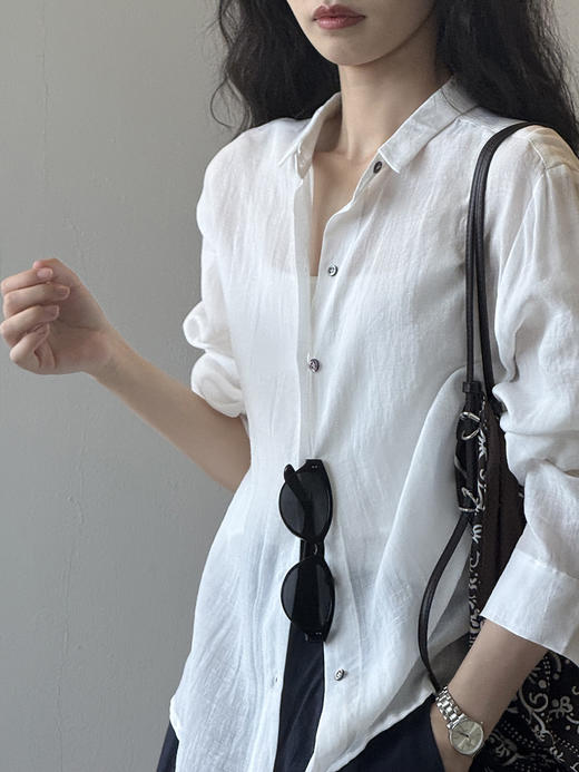 天丝苎麻翻领防晒衬衫 商品图1