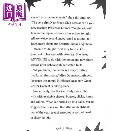 预售 【中商原版】小飞蛾玛妮 大型生物竞赛 Marnie Midnight and the Great Critter Contest 英文原版 儿童黑白插图小说 冒险故事 商品图3