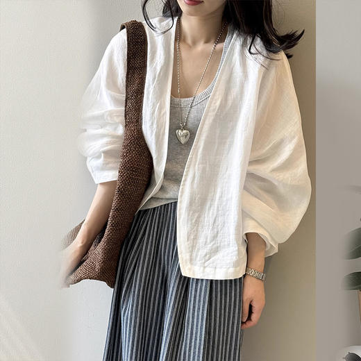 裁缝学苑AQ503苎麻开衫外套纸样女衬衫新款长袖防晒小衫打版裁剪样板 商品图5