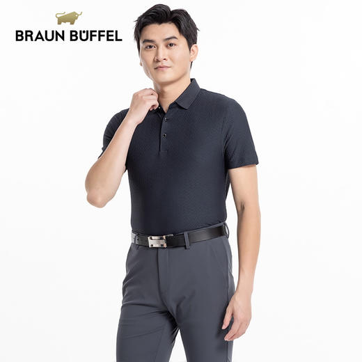 BRAUN BUFFEL/布兰施男士通勤polo衫商务休闲T恤百搭简约翻领短T 商品图1
