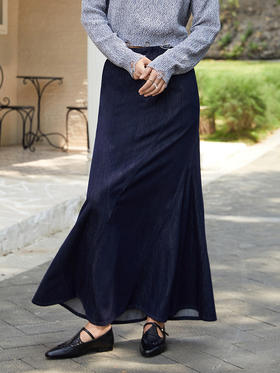 秋季新款高腰牛仔鱼尾半身裙 修身显瘦中长款包臀裙