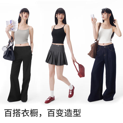 半练TA067 U领罗纹吊带 商品图4