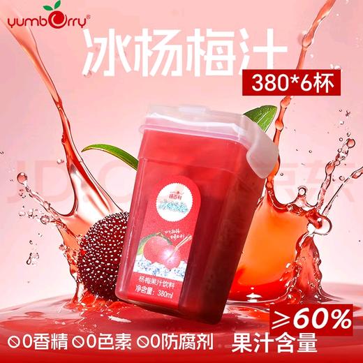 扬百利仙居杨梅汁 380ml*6杯 商品图2