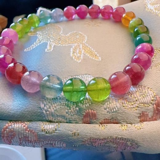 6.8mm单圈彩虹碧玺手串 商品图4