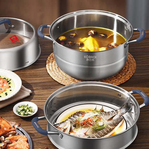 已下架【三层大容量】康巴赫 三层防烫蒸锅 1个 锅身采用304不锈钢材质 商品图6