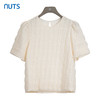 NUTS商场同款夏季圆领简约肌理感直筒短袖套头衫428013551 商品缩略图0