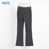 NUTS商场同款夏季纯色简约气质修身微喇休闲长裤424072235 商品缩略图1