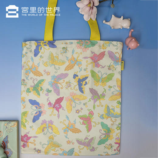 【宫里帆布袋】百福彩蝶帆布袋 商品图6