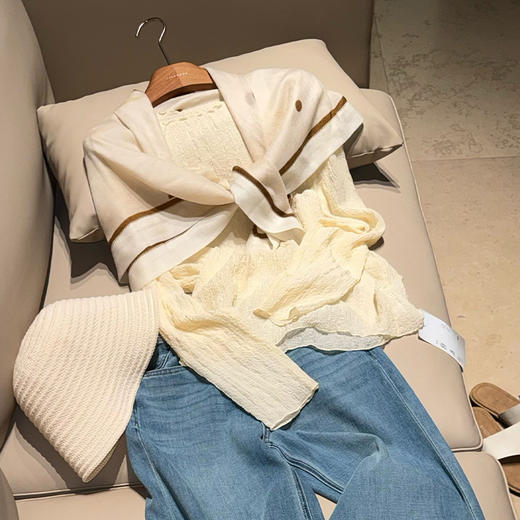 【预售7天】良木礼打褶真丝小衫（5527） 商品图3