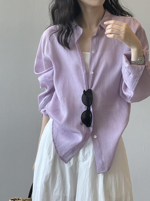 天丝苎麻翻领防晒衬衫 商品图4