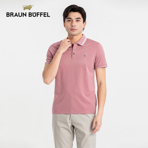布兰施男士短袖T恤夏季高档翻领休闲POLO衫舒适透气高档上衣 商品图3