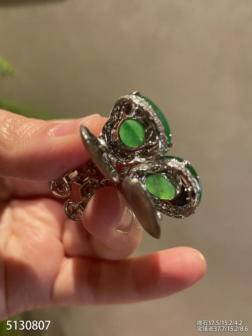玻璃种艳绿葫芦耳坠【5130807】具体价格微信咨询 商品图7