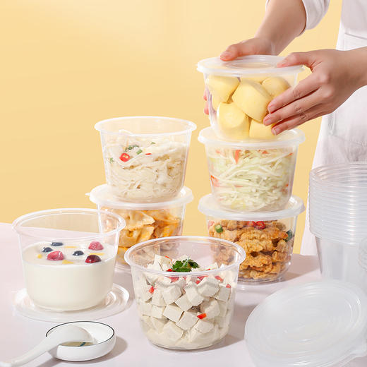 【批发】美丽雅 圆型一次性餐盒1000ml*8套装 商品图5