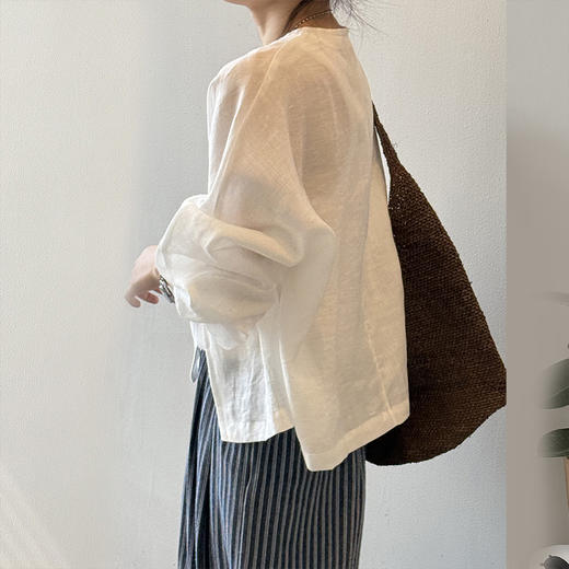 裁缝学苑AQ503苎麻开衫外套纸样女衬衫新款长袖防晒小衫打版裁剪样板 商品图4