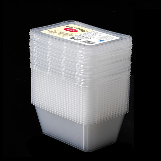 美丽雅方形加厚餐盒带盖SGS认证1000ml 20套/袋 商品图1