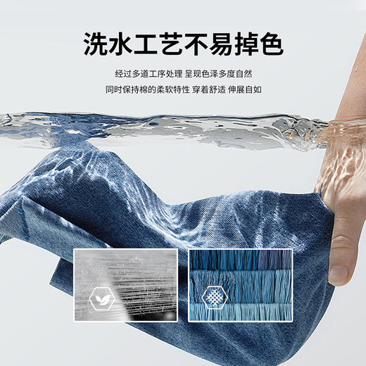 贝贝怡春秋新款女童牛仔长裤中大童直筒裤女孩休闲裤ZB3EK032 商品图4