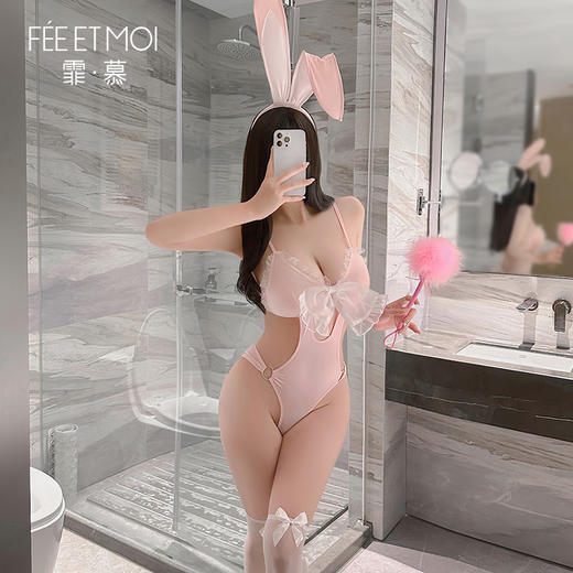 【兔女郎】霏慕 蝴蝶花边甜美兔女连体衣6570 商品图3