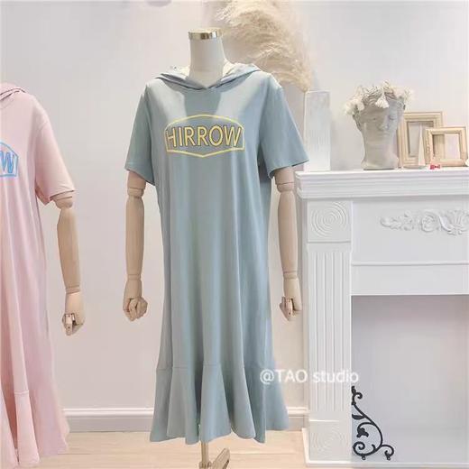 1786韩版宽松卫衣鱼尾连帽连衣裙 A5-2 商品图0