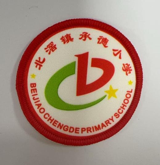 通版佛山市顺德区北滘镇承德小学包边校徽姓名贴章可缝烫现货发51 商品图0