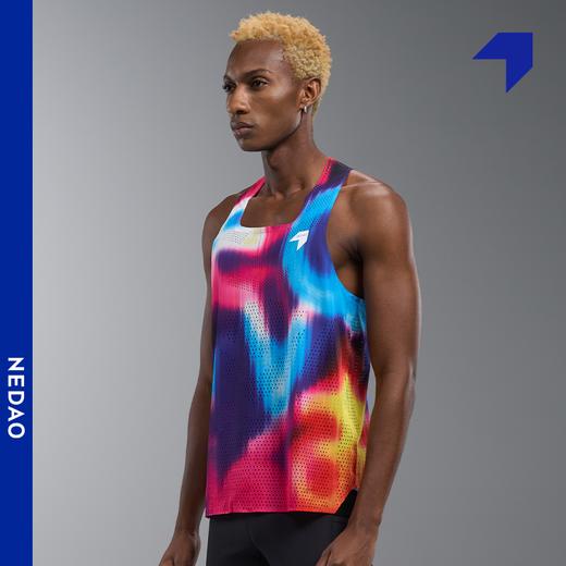 内道折射风洞背心透气排汗降温马拉松跑步运动男款印花风洞背心 商品图3