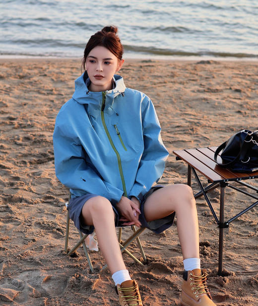 清仓特惠！ 木言欢情侣山系炫彩防风衣  防泼防风硬壳冲锋外套 商品图3