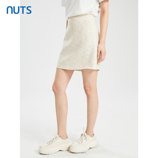 NUTS商场同款夏季高腰显瘦A字百搭短款半身裙422061046 商品图1
