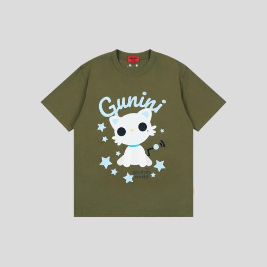 GOODBAI GOODEES 星星机器小猫logo图案印花oversize短袖T恤 商品图4