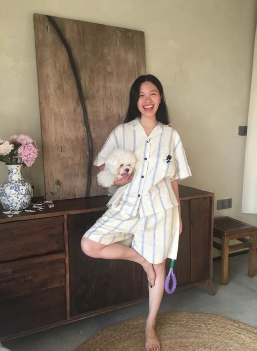 ‼官w同步在售💰400+‼ 【野兽派t*bh同款天丝棉家居服】春夏挚爱的舒适体感‼  ✔50%+莱赛尔天丝面料+50%的混纺体感，真丝完美平替，吸湿透气，触感爽滑，自带凉感0 商品图4