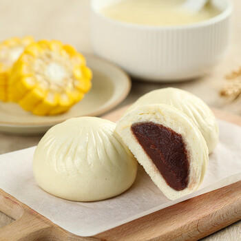 冶春食品豆沙包300g*3包18只扬州早餐豆沙馅面点生鲜家庭装 商品图0