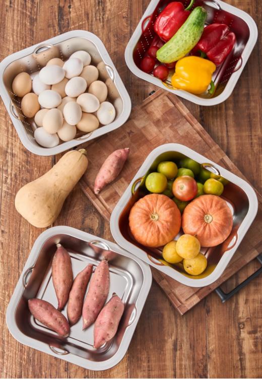 🌈【品牌直发】厨房收纳爆品❗304方盆❗最低至14.9/个❗备菜届天花板💯【德国易铂yispot肯利304方盆+漏盆套组】某东169/四件套💰  商品图2