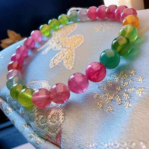 6.8mm单圈彩虹碧玺手串 商品图7