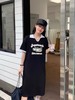 八一，一折钜惠XC7798，2025夏季新款简约甜美淑女减龄宽松型休闲T恤中长款连衣裙B3-2 商品缩略图0
