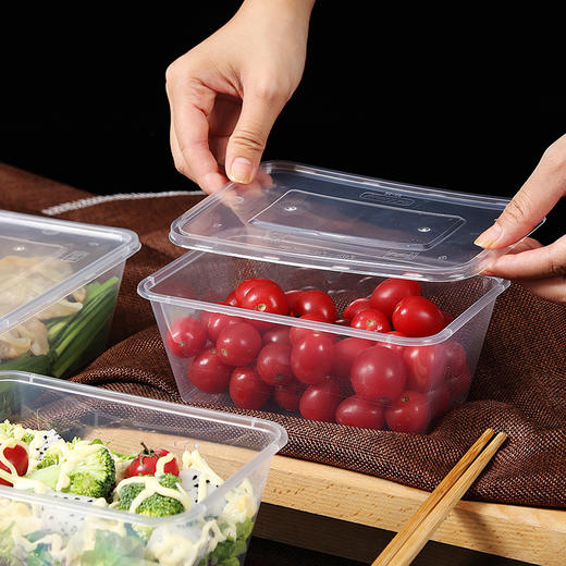 美丽雅方形加厚餐盒带盖SGS认证1000ml 20套/袋 商品图9