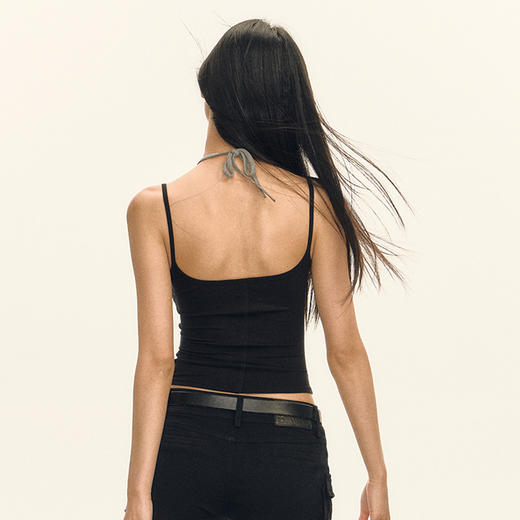 Ariseism美式复古辣妹设计感挂脖吊带背心女2025夏季新款外穿上衣 商品图3