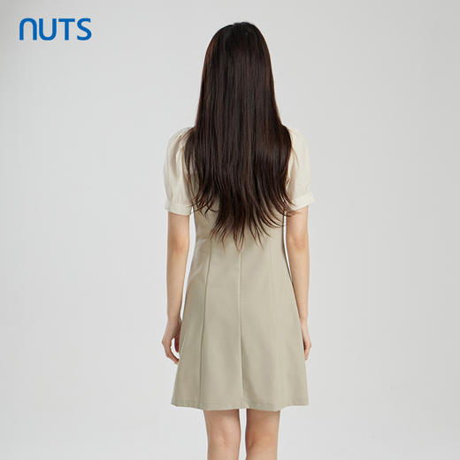 NUTS商场同款夏季时尚通勤气质拼接宽松短袖连衣裙425101018 商品图4