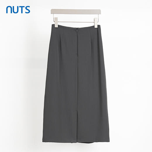 NUTS商场同款夏季简约通勤高腰A字显瘦中长款半身裙424062250 商品图3
