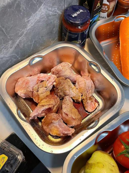 🌈【品牌直发】厨房收纳爆品❗304方盆❗最低至14.9/个❗备菜届天花板💯【德国易铂yispot肯利304方盆+漏盆套组】某东169/四件套💰  商品图5