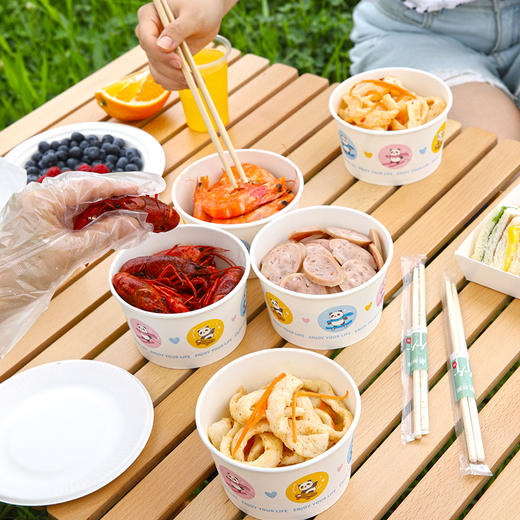 【批发】美丽雅欢享纸碗560ML(20个加赠5个) 商品图4