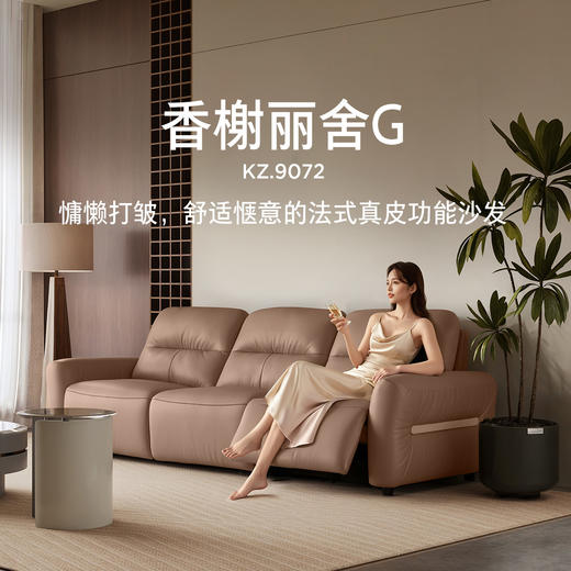 顾家家居整装 现代舒适皮艺功能沙发 KZ.9072香榭丽舍G 商品图0